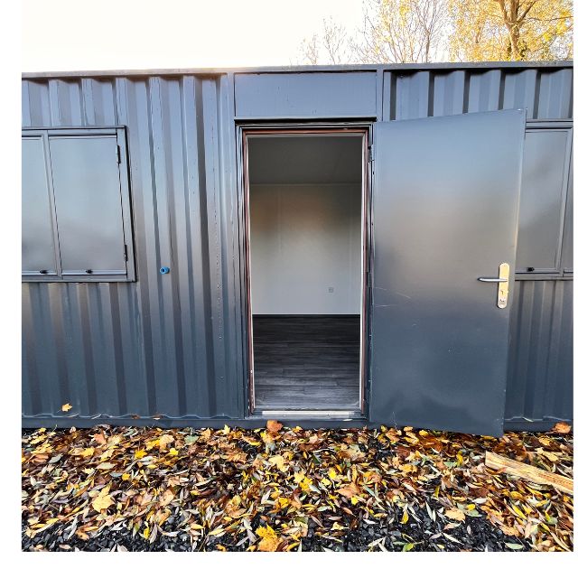 New 20ft x  10ft insulated container site office with steel door, TRK Containers Portadown