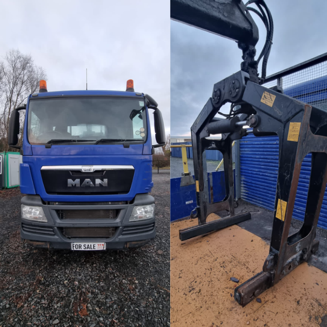 <h6> MAN TGS 26.360 Day Cab <br> with HMF Crane